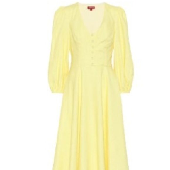 STAUD Dresses & Skirts - STAUD Birdie Linen-blend Midi Dress